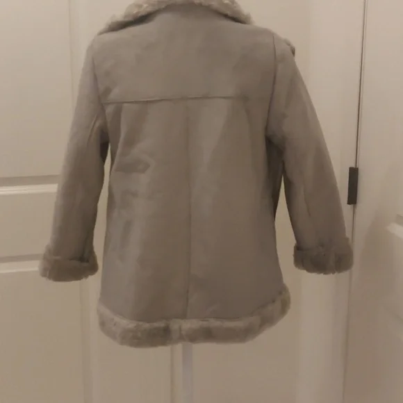 Zara Girl Faux Suede Fur Double Face Moto Jacket. Size 11/12 Girl. Size XSWomen